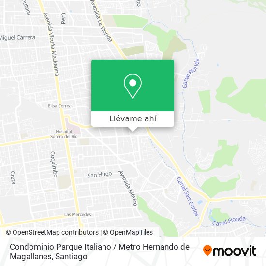 Mapa de Condominio Parque Italiano / Metro Hernando de Magallanes