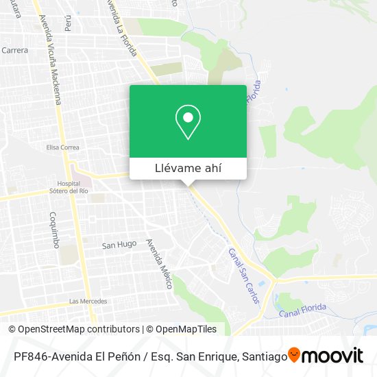 Mapa de PF846-Avenida El Peñón / Esq. San Enrique