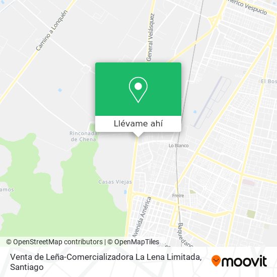 Mapa de Venta de Leña-Comercializadora La Lena Limitada