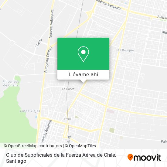 Mapa de Club de Suboficiales de la Fuerza Aérea de Chile