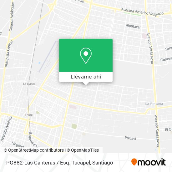 Mapa de PG882-Las Canteras / Esq. Tucapel