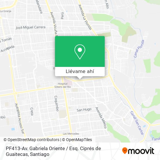 Mapa de PF413-Av. Gabriela Oriente / Esq. Ciprés de Guaitecas