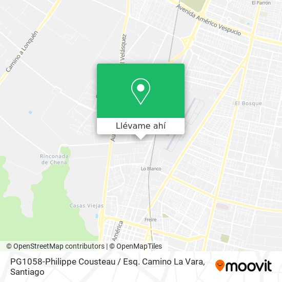 Mapa de PG1058-Philippe Cousteau / Esq. Camino La Vara