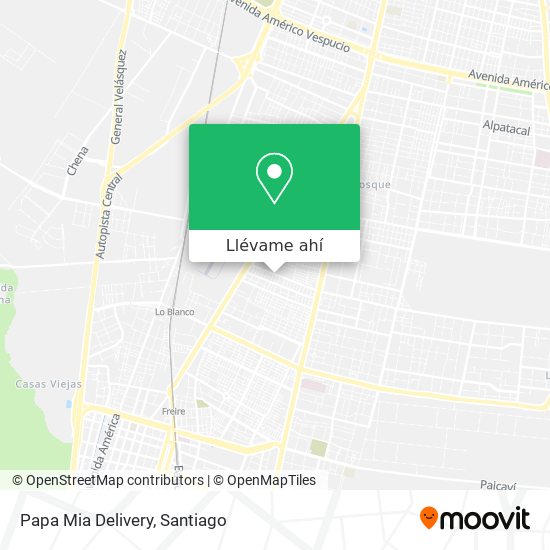 Mapa de Papa Mia Delivery