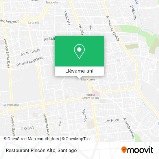 Mapa de Restaurant Rincón Alto