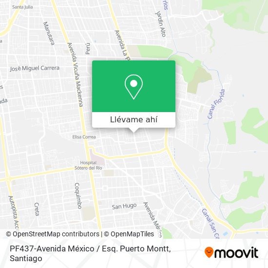 Mapa de PF437-Avenida México / Esq. Puerto Montt