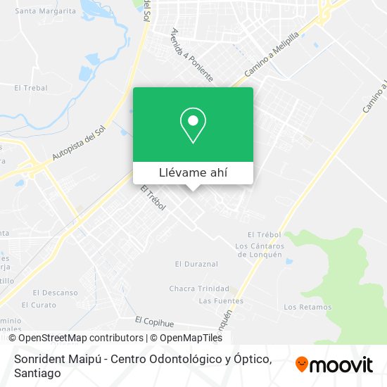Mapa de Sonrident Maipú - Centro Odontológico y Óptico