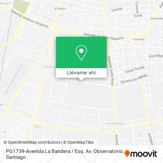 Mapa de PG1739-Avenida La Bandera / Esq. Av. Observatorio