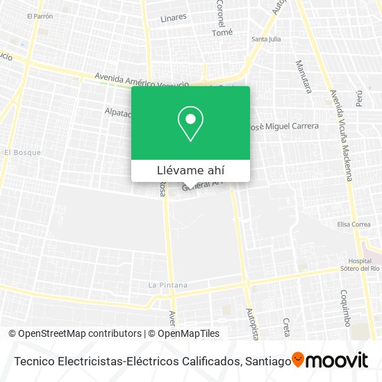 Mapa de Tecnico Electricistas-Eléctricos Calificados