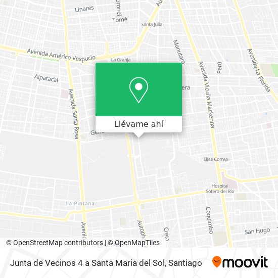Mapa de Junta de Vecinos 4 a Santa Maria del Sol