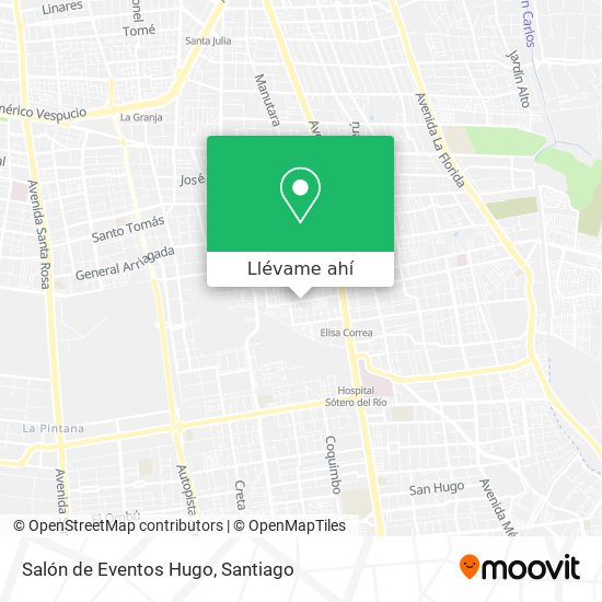 Mapa de Salón de Eventos Hugo