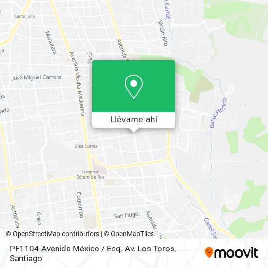 Mapa de PF1104-Avenida México / Esq. Av. Los Toros