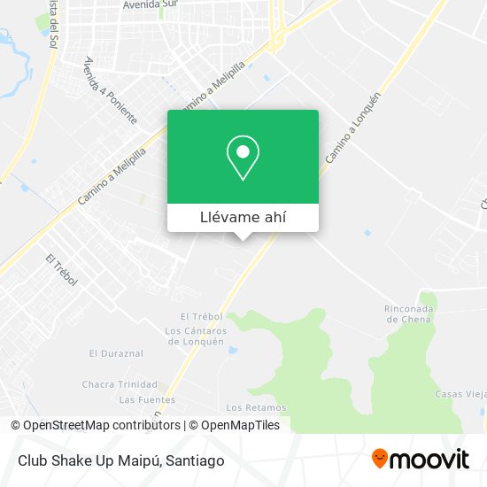 Mapa de Club Shake Up Maipú
