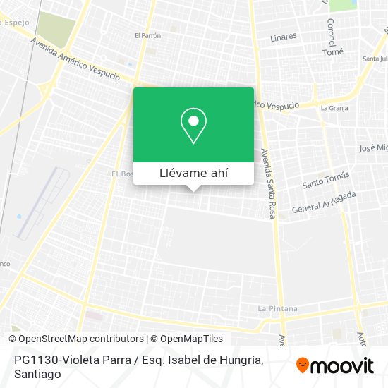 Mapa de PG1130-Violeta Parra / Esq. Isabel de Hungría