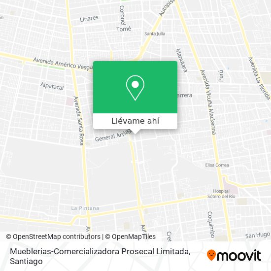 Mapa de Mueblerias-Comercializadora Prosecal Limitada