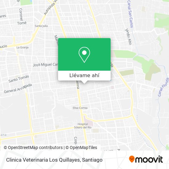 Mapa de Clinica Veterinaria Los Quillayes