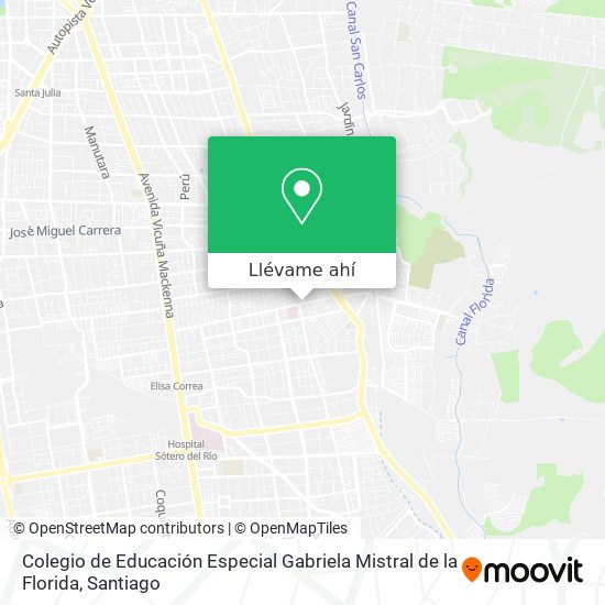 Mapa de Colegio de Educación Especial Gabriela Mistral de la Florida