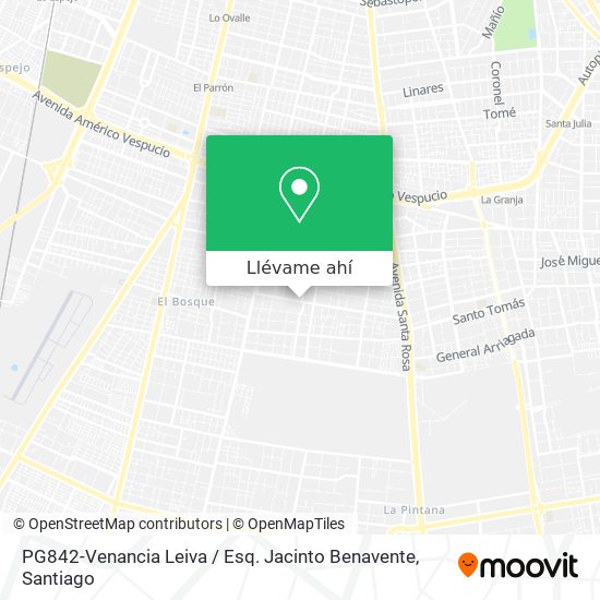 Mapa de PG842-Venancia Leiva / Esq. Jacinto Benavente