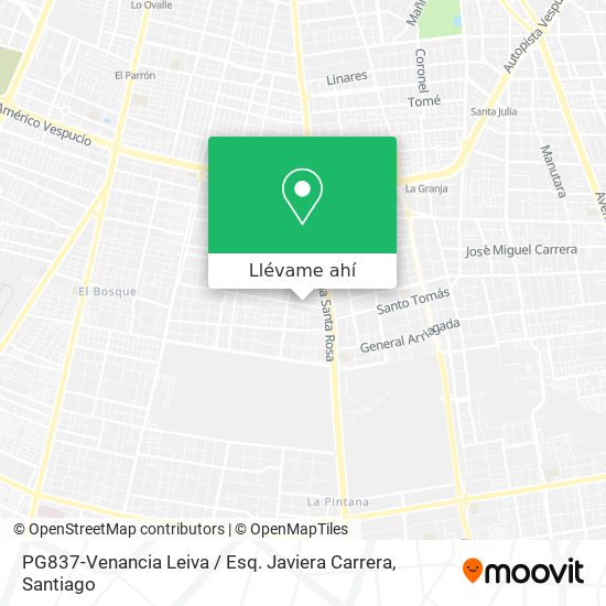 Mapa de PG837-Venancia Leiva / Esq. Javiera Carrera