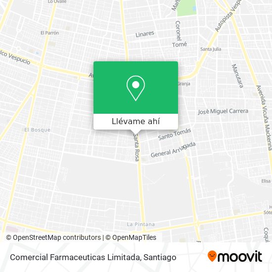 Mapa de Comercial Farmaceuticas Limitada