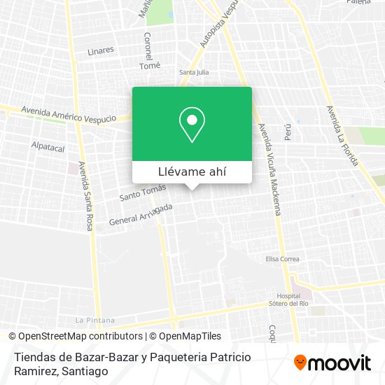 Mapa de Tiendas de Bazar-Bazar y Paqueteria Patricio Ramirez