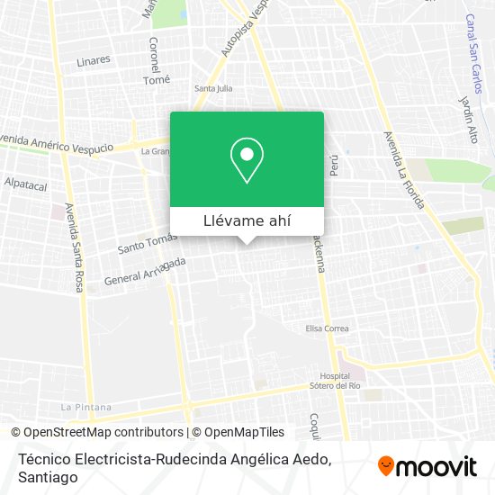 Mapa de Técnico Electricista-Rudecinda Angélica Aedo