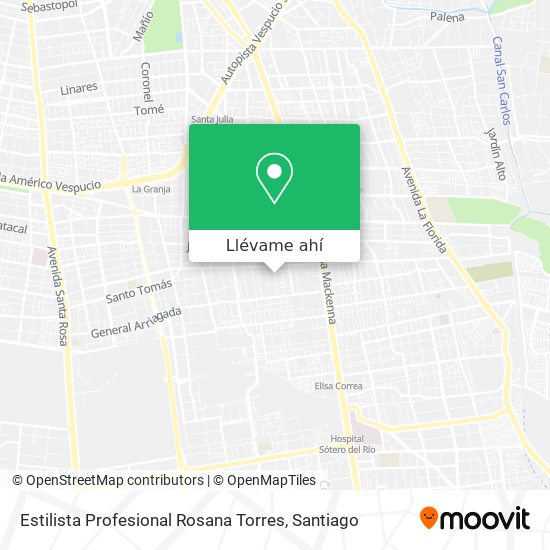 Mapa de Estilista Profesional Rosana Torres