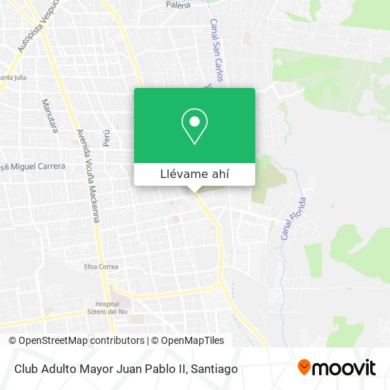 Mapa de Club Adulto Mayor Juan Pablo II