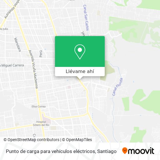 Mapa de Punto de carga para vehículos eléctricos