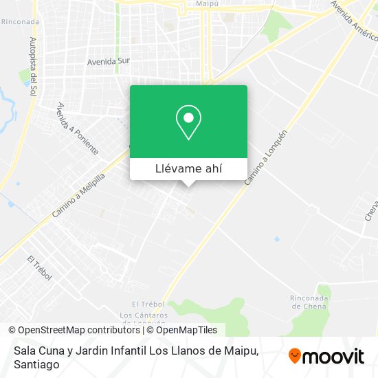 Mapa de Sala Cuna y Jardin Infantil Los Llanos de Maipu