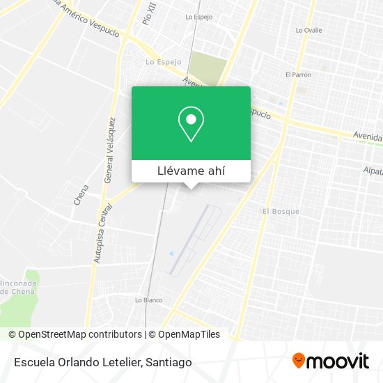 Mapa de Escuela Orlando Letelier