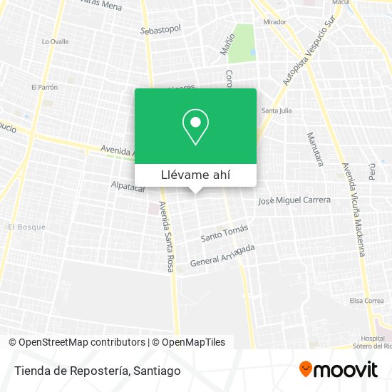 Mapa de Tienda de Repostería