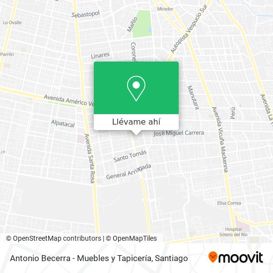 Mapa de Antonio Becerra - Muebles y Tapicería