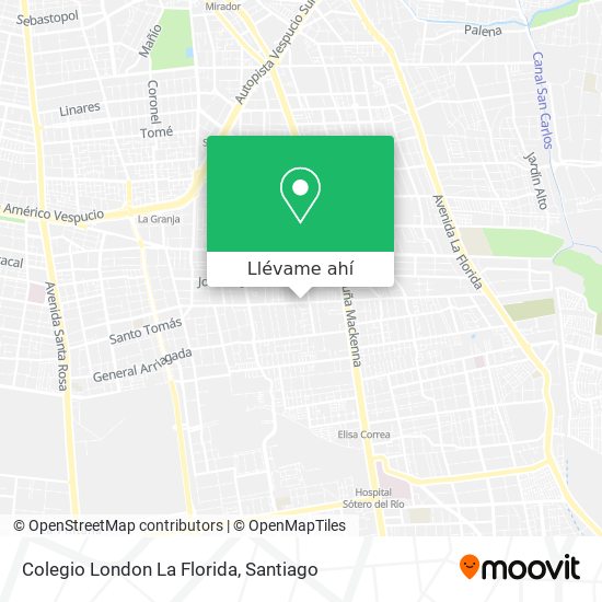 Mapa de Colegio London La Florida