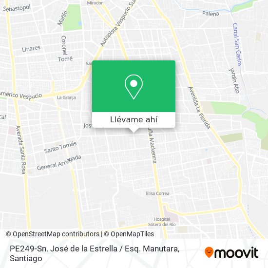 Mapa de PE249-Sn. José de la Estrella / Esq. Manutara