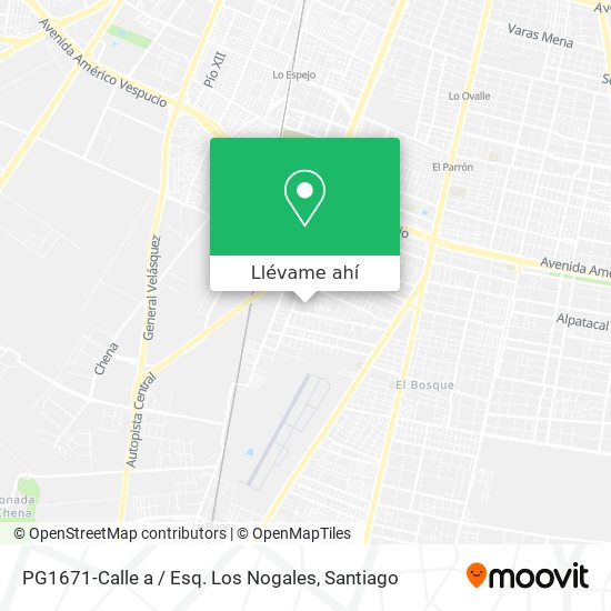 Mapa de PG1671-Calle a / Esq. Los Nogales