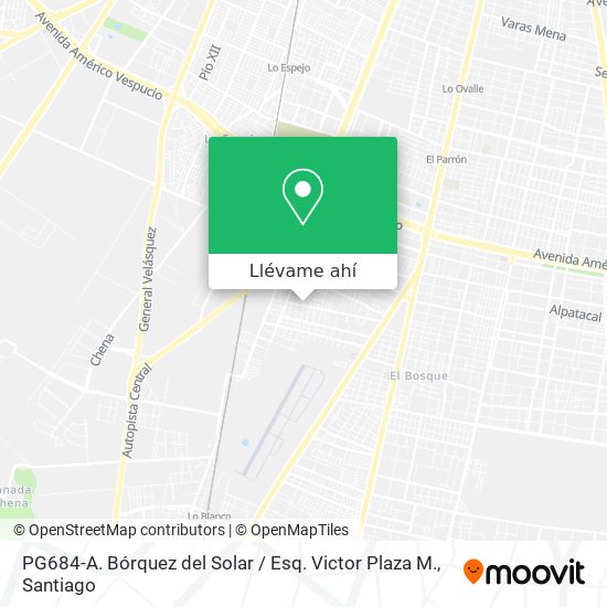 Mapa de PG684-A. Bórquez del Solar / Esq. Victor Plaza M.