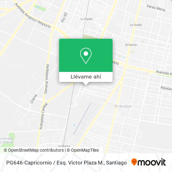 Mapa de PG646-Capricornio / Esq. Victor Plaza M.