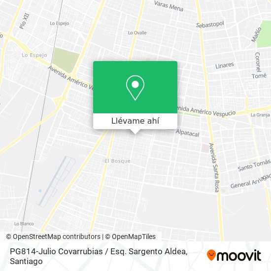 Mapa de PG814-Julio Covarrubias / Esq. Sargento Aldea