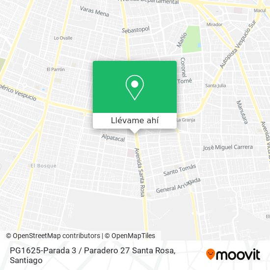 Mapa de PG1625-Parada 3 / Paradero 27 Santa Rosa