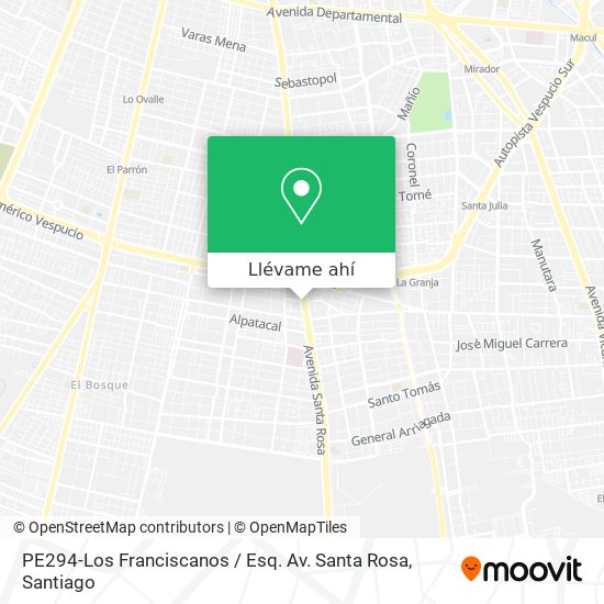 Mapa de PE294-Los Franciscanos / Esq. Av. Santa Rosa