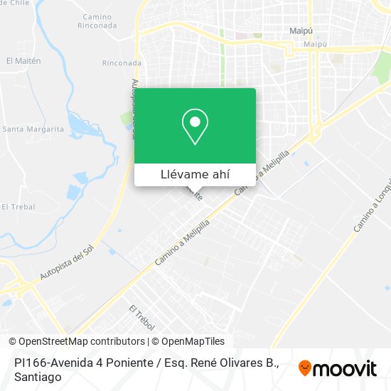 Mapa de PI166-Avenida 4 Poniente / Esq. René Olivares B.