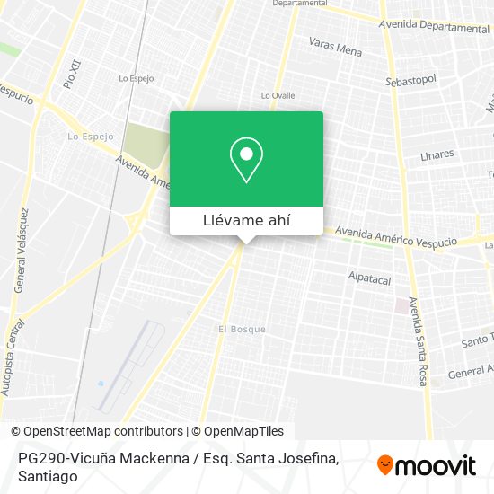 Mapa de PG290-Vicuña Mackenna / Esq. Santa Josefina