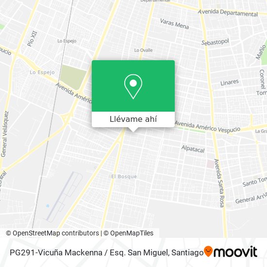 Mapa de PG291-Vicuña Mackenna / Esq. San Miguel
