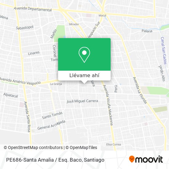 Mapa de PE686-Santa Amalia / Esq. Baco