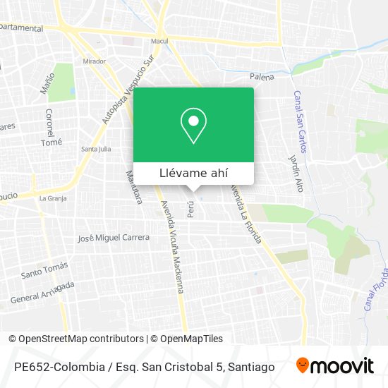 Mapa de PE652-Colombia / Esq. San Cristobal 5