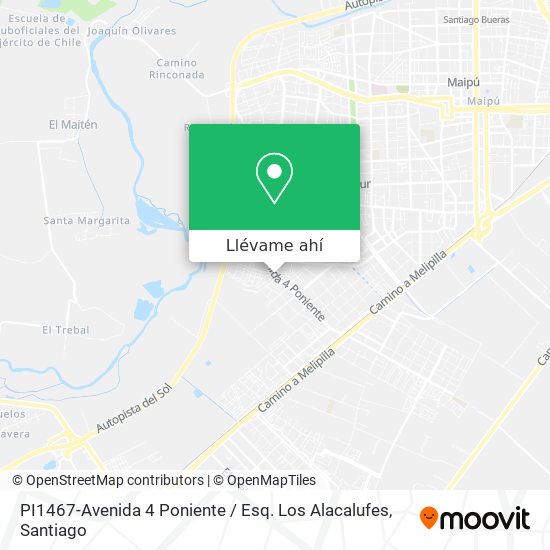 Mapa de PI1467-Avenida 4 Poniente / Esq. Los Alacalufes