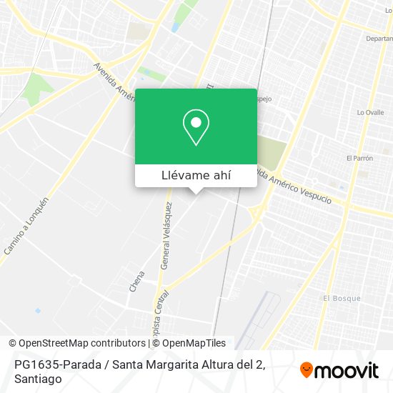 Mapa de PG1635-Parada / Santa Margarita Altura del 2