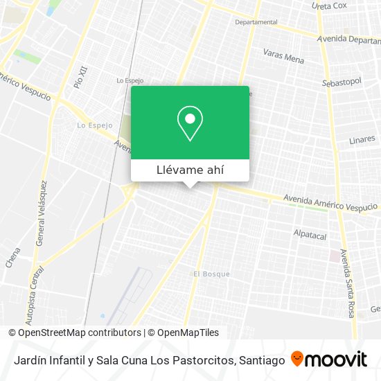 Mapa de Jardín Infantil y Sala Cuna Los Pastorcitos
