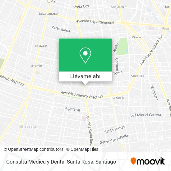 Mapa de Consulta Medica y Dental Santa Rosa